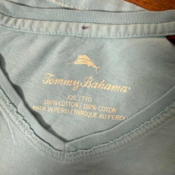 Tommy Bahama Distressed T-Shirt XXL Blue - Picture 2 of 6